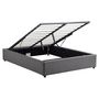 Voir la diapositive 8 : Lit coffre tissu avec sommier relevable 160x200 cm LEO