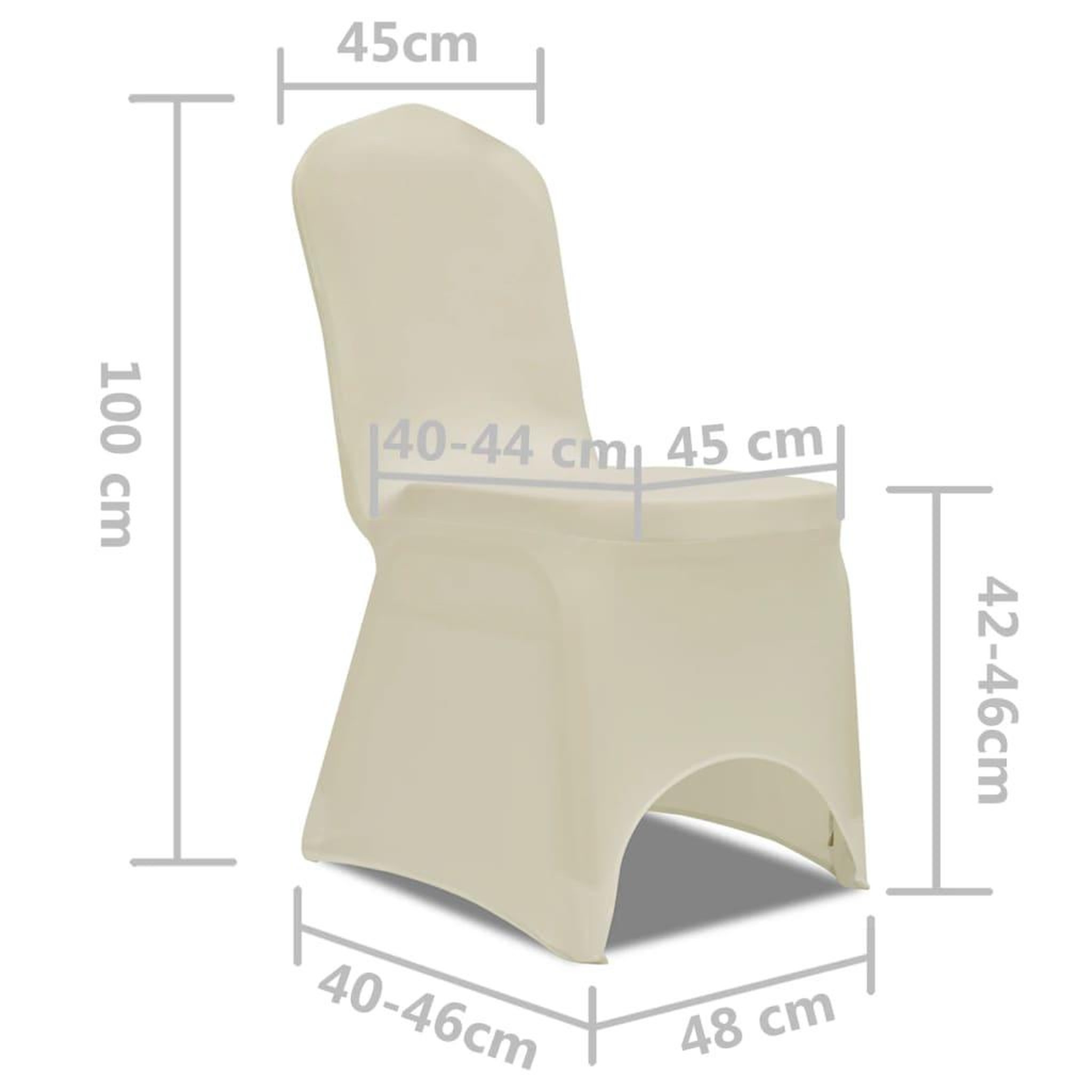 Voir la diapositive 6 : VIDAXL Housse de chaise extensible 4 pcs creme