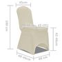 Voir la diapositive 6 : VIDAXL Housse de chaise extensible 4 pcs creme