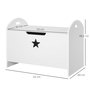 Voir la diapositive 3 : HOMCOM HOMCOM Coffre malle de rangement coffre à jouets dim. 62L x 40l x 46H cm MDF blanc
