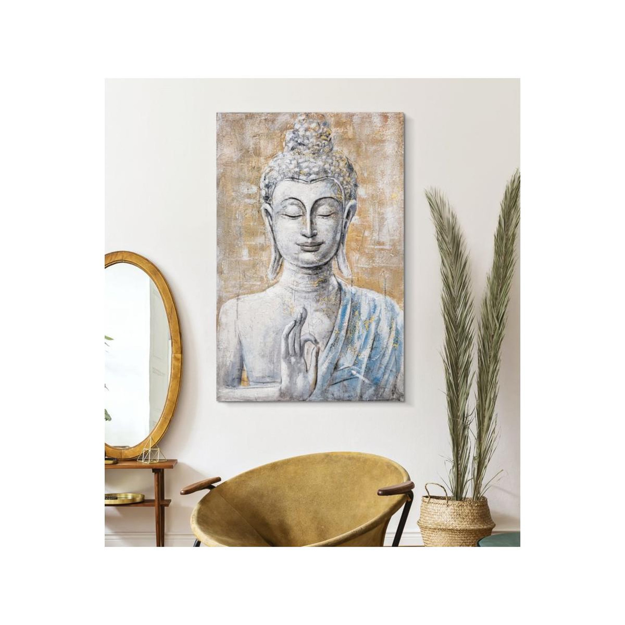 Voir la diapositive 5 : Paris Prix Toile imprimée déco  bouddha light  80x120cm multicolore