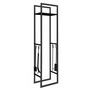 Voir la diapositive 6 : ID MARKET Range bûches vertical acier noir avec étagère et accessoires H. 170 CM pour cheminée