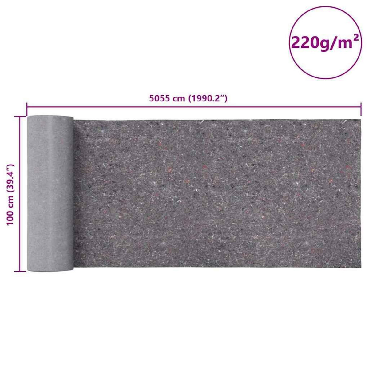 VIDAXL Polaires de peintre antiderapantes 2 pcs 5055 cm 220 g/m² gris