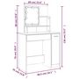 Voir la diapositive 6 : VIDAXL Coiffeuse avec LED chene sonoma 86,5x35x136 cm
