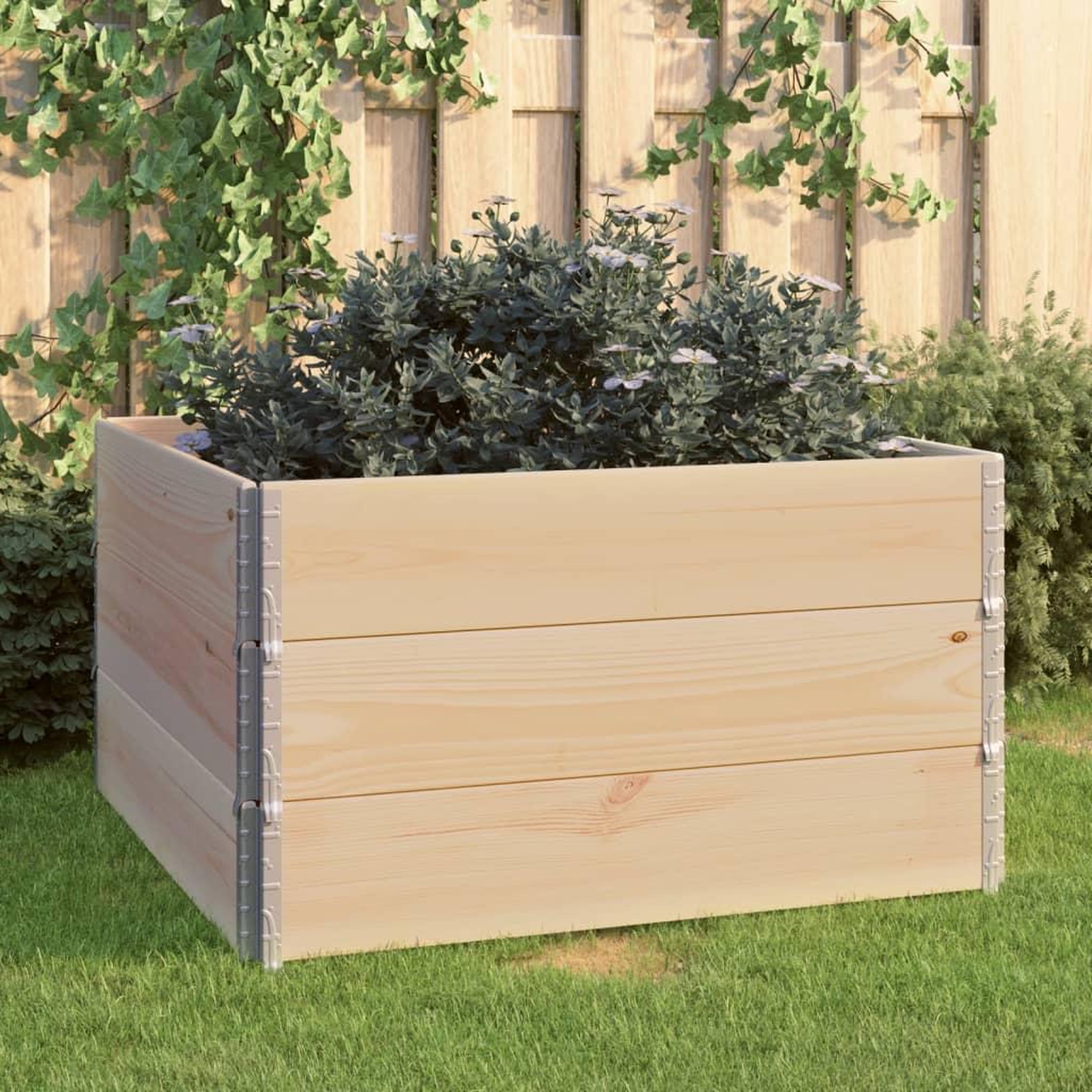 Voir la diapositive 1 : VIDAXL Jardinieres surelevees 3 pcs 100x100 cm Bois de pin solide