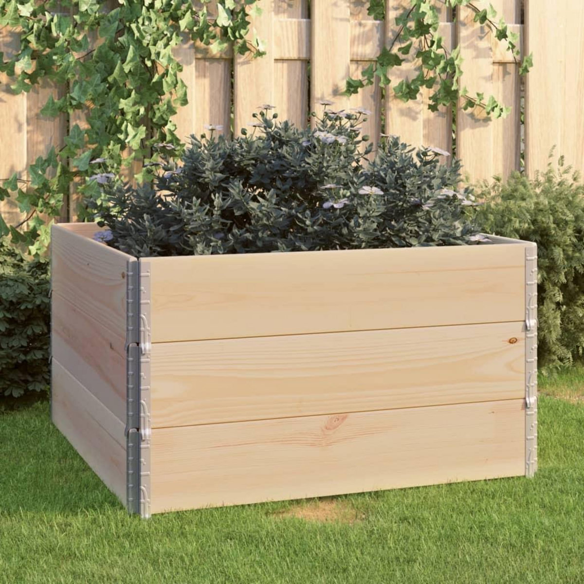 VIDAXL Jardinieres surelevees 3 pcs 100x100 cm Bois de pin solide