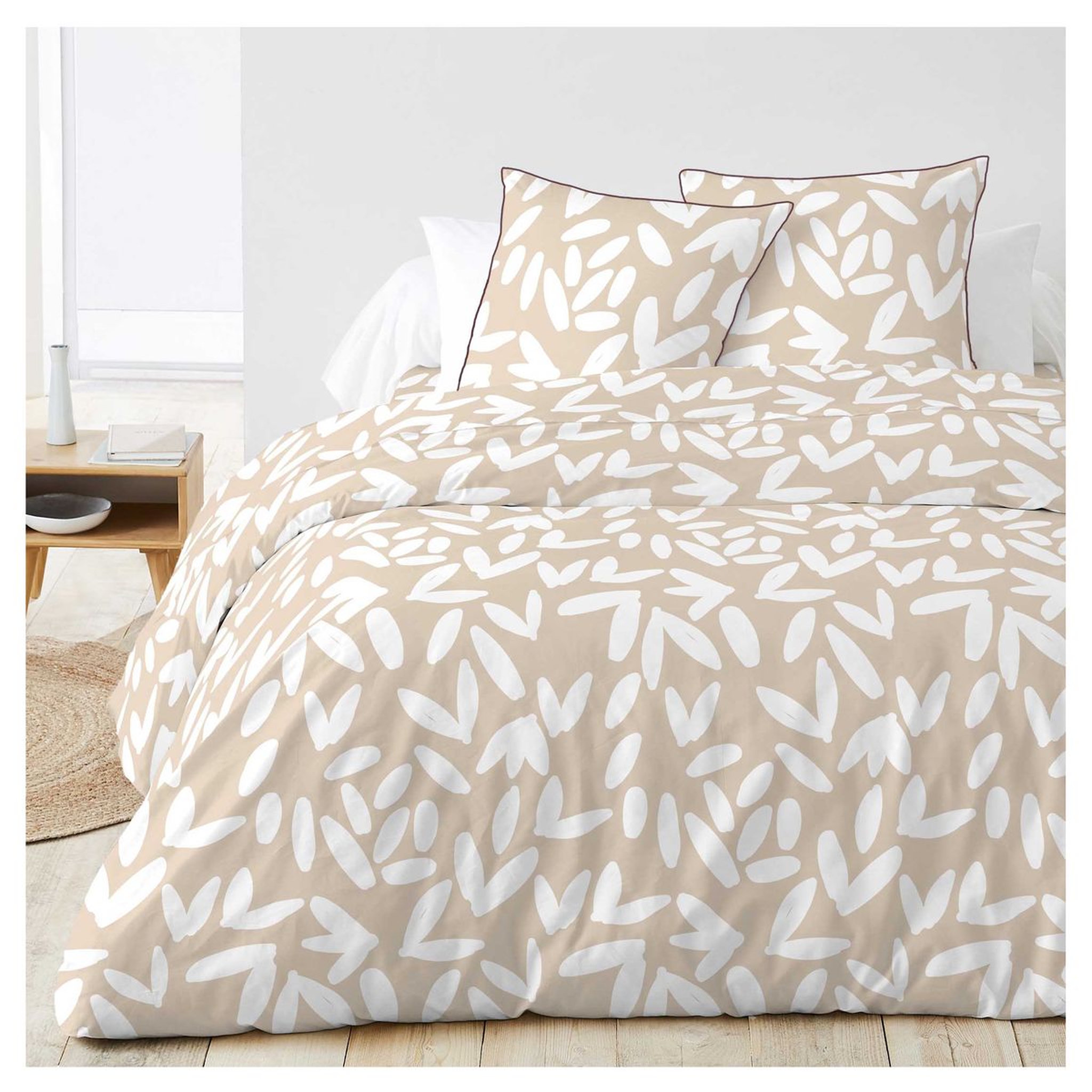 Parure housse de couette fantaisie en coton 57 fils YASMINE