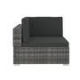 Voir la diapositive 5 : VIDAXL Salon de jardin avec coussins 3 pcs resine tressee gris