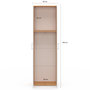 Voir la diapositive 4 : ID MARKET Armoire 2 portes JULIANA blanc et bois penderie 50 cm avec étagère