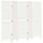 Voir la diapositive 2 : VIDAXL Cloison de separation 5 panneaux blanc bois de paulownia massif