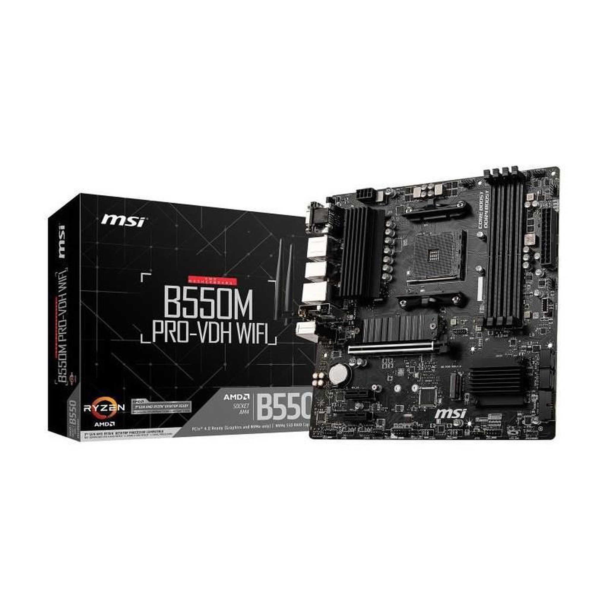 Voir la diapositive 1 : MSI Carte Mere MSI B550M PRO-VDH WIFI