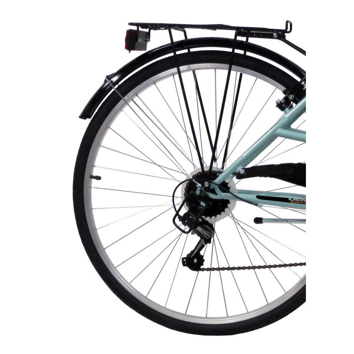 DISCOVERY ADVENTURES VELO - VTC 28'' City Rigide Femme Acier  Discovery Adventures  - 6 vitesses - Enjambement bas - Freins V-brake - Dérailleur Shimano - Potence réglable - Porte-bagages