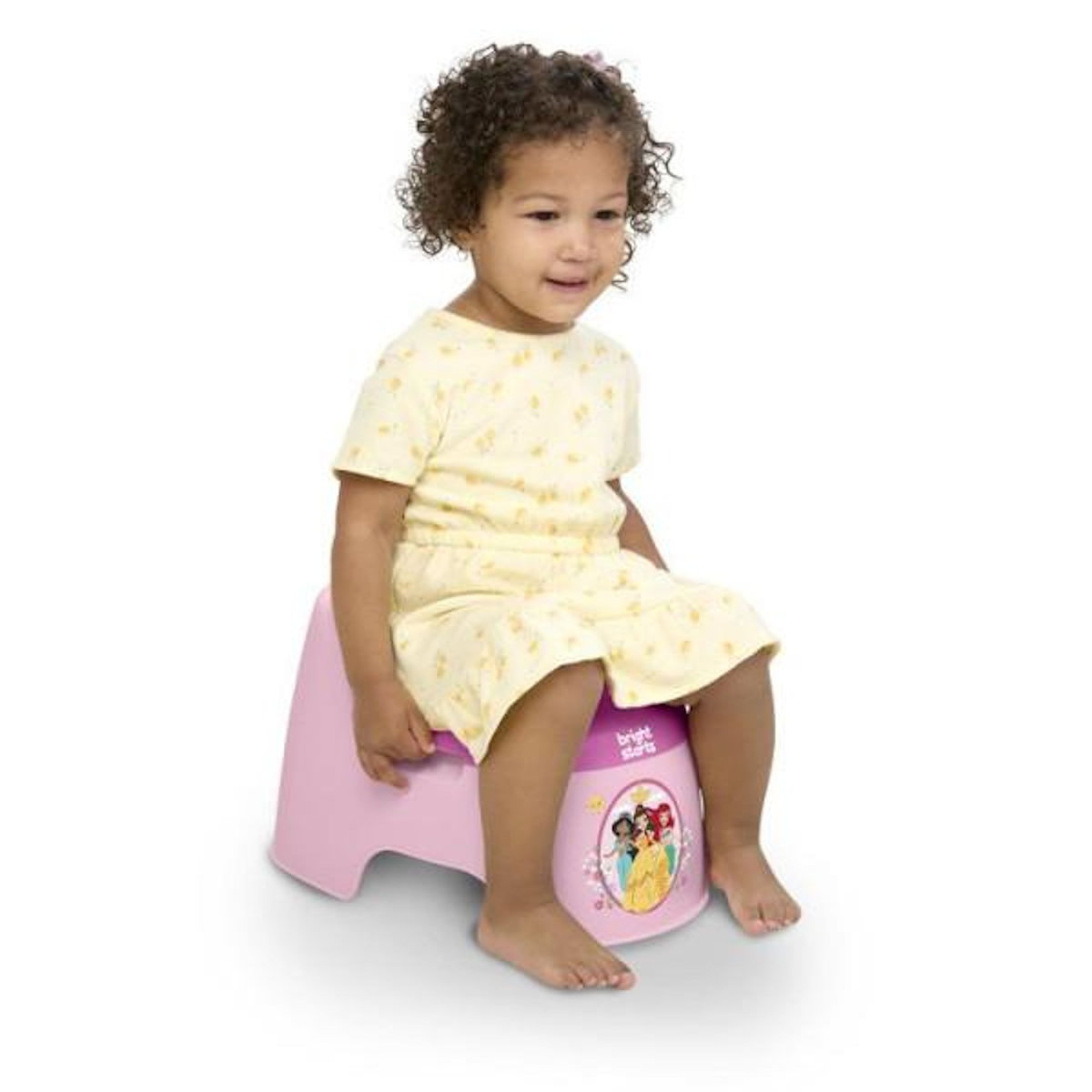 Bright Starts DISNEY BABY- PRINCESSES- Pot d'apprentissage ergonomique, protection éclaboussures, cuvette amovible