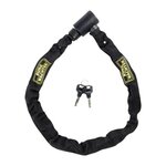BURG WACHTER Antivol vélo chaîne - BURG WACHTER - 580 90 BLACK - Acier 6 mm - Textile haute résistance - 2 clés