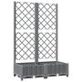Voir la diapositive 2 : VIDAXL Jardiniere avec treillis Gris clair 80x40x121,5 cm PP