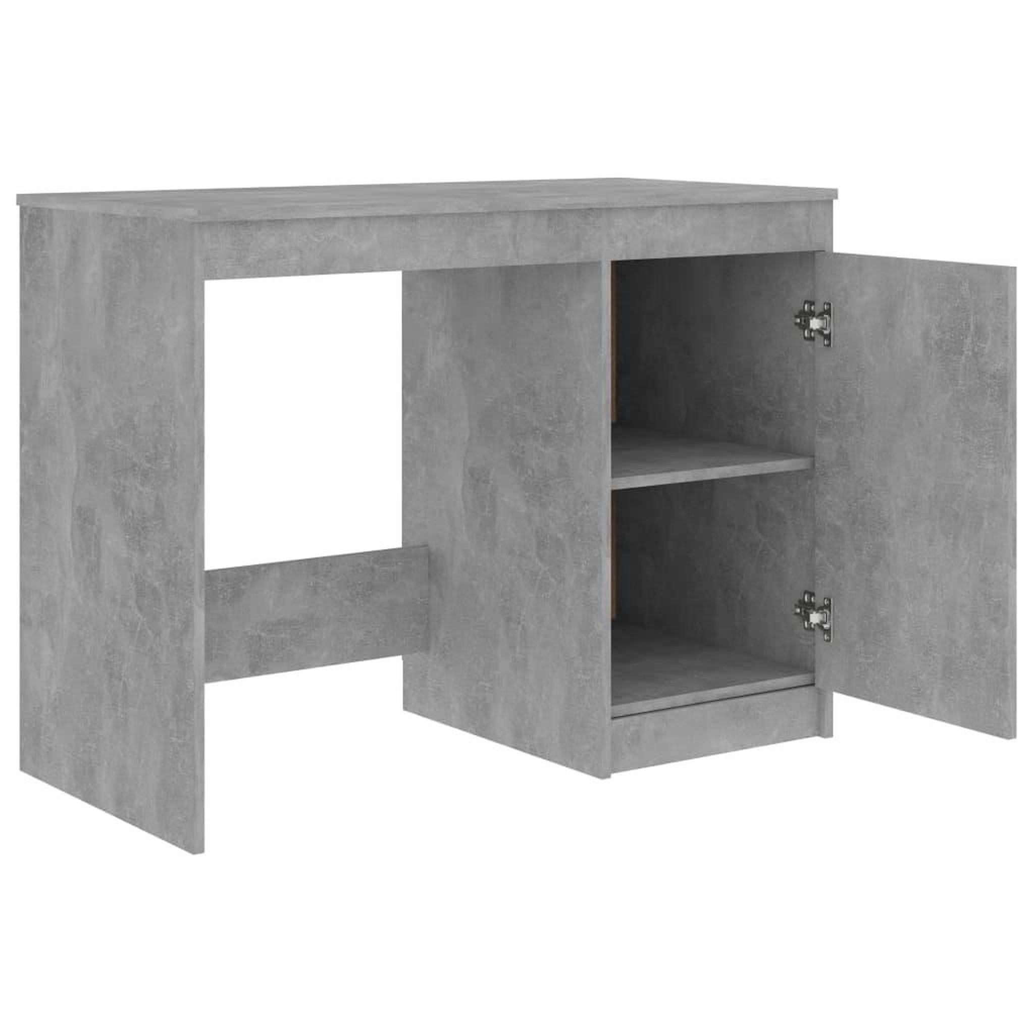 Voir la diapositive 4 : VIDAXL Bureau Gris beton 100x50x76 cm Bois d'ingenierie