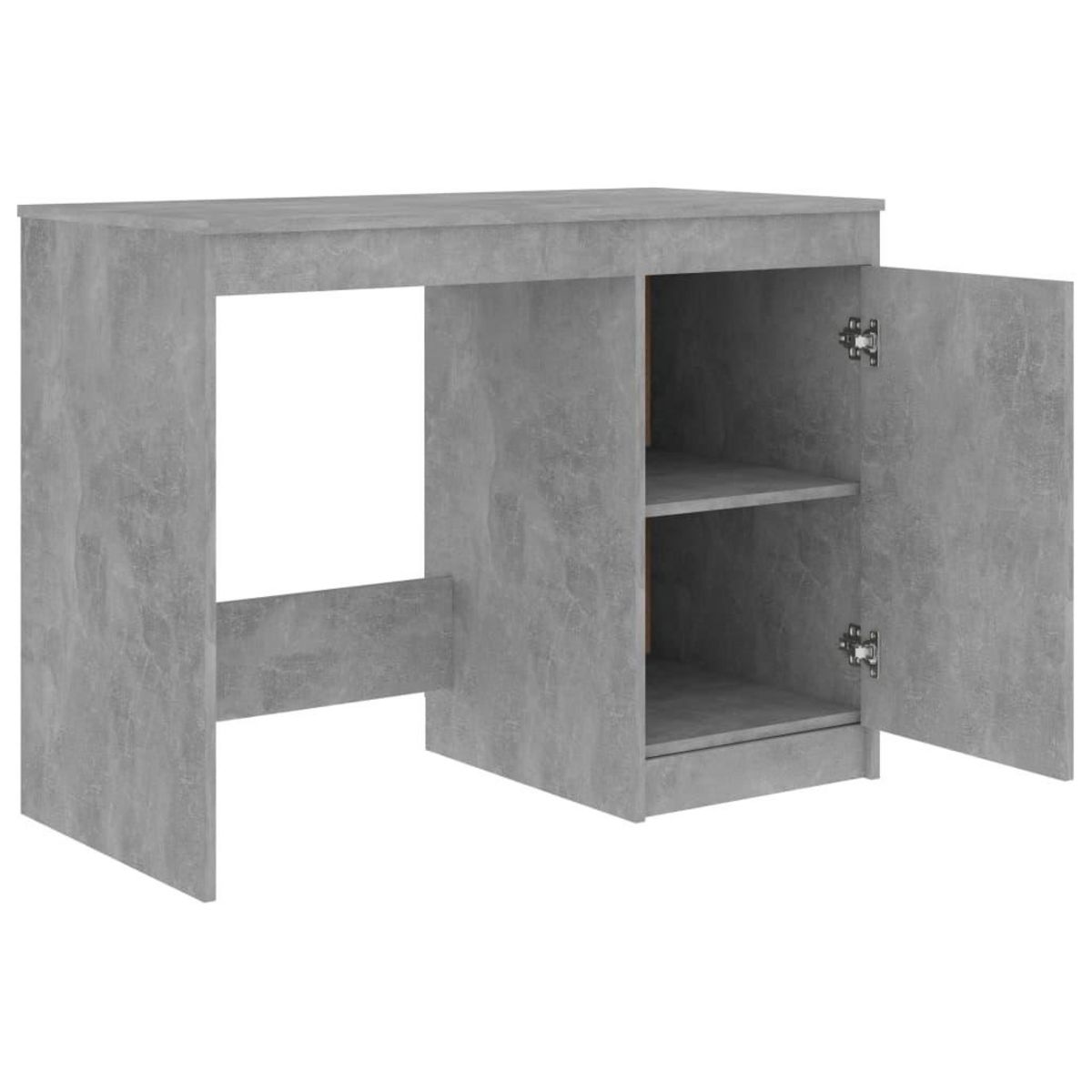 VIDAXL Bureau Gris beton 100x50x76 cm Bois d'ingenierie