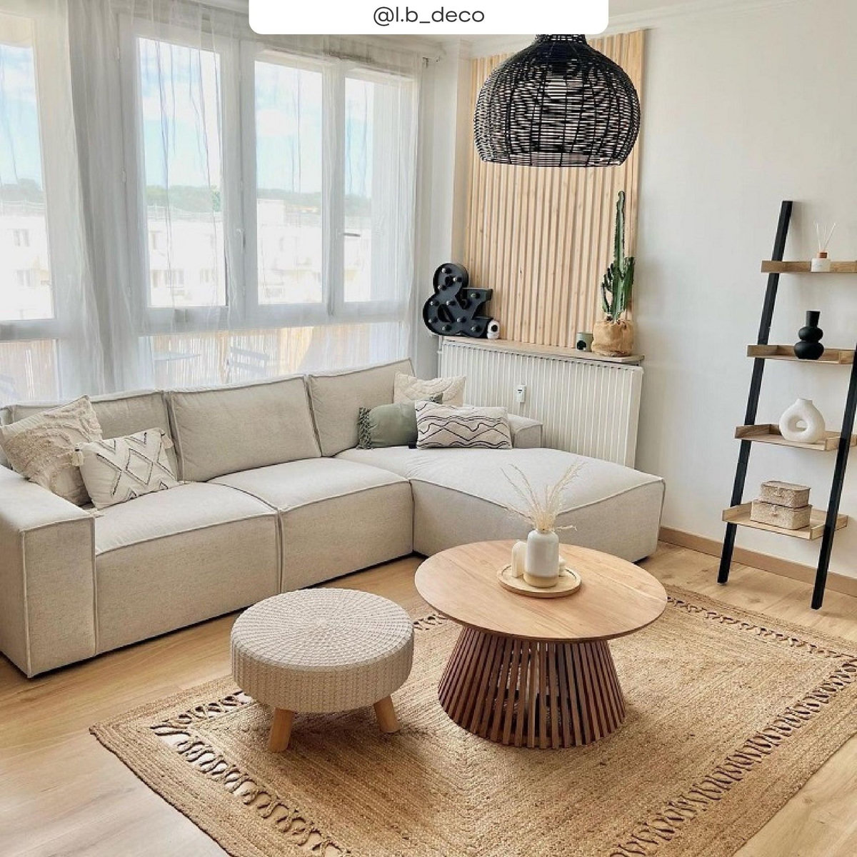 Rendez vous déco Table basse ronde en bois clair d'acacia D80 cm - Képès