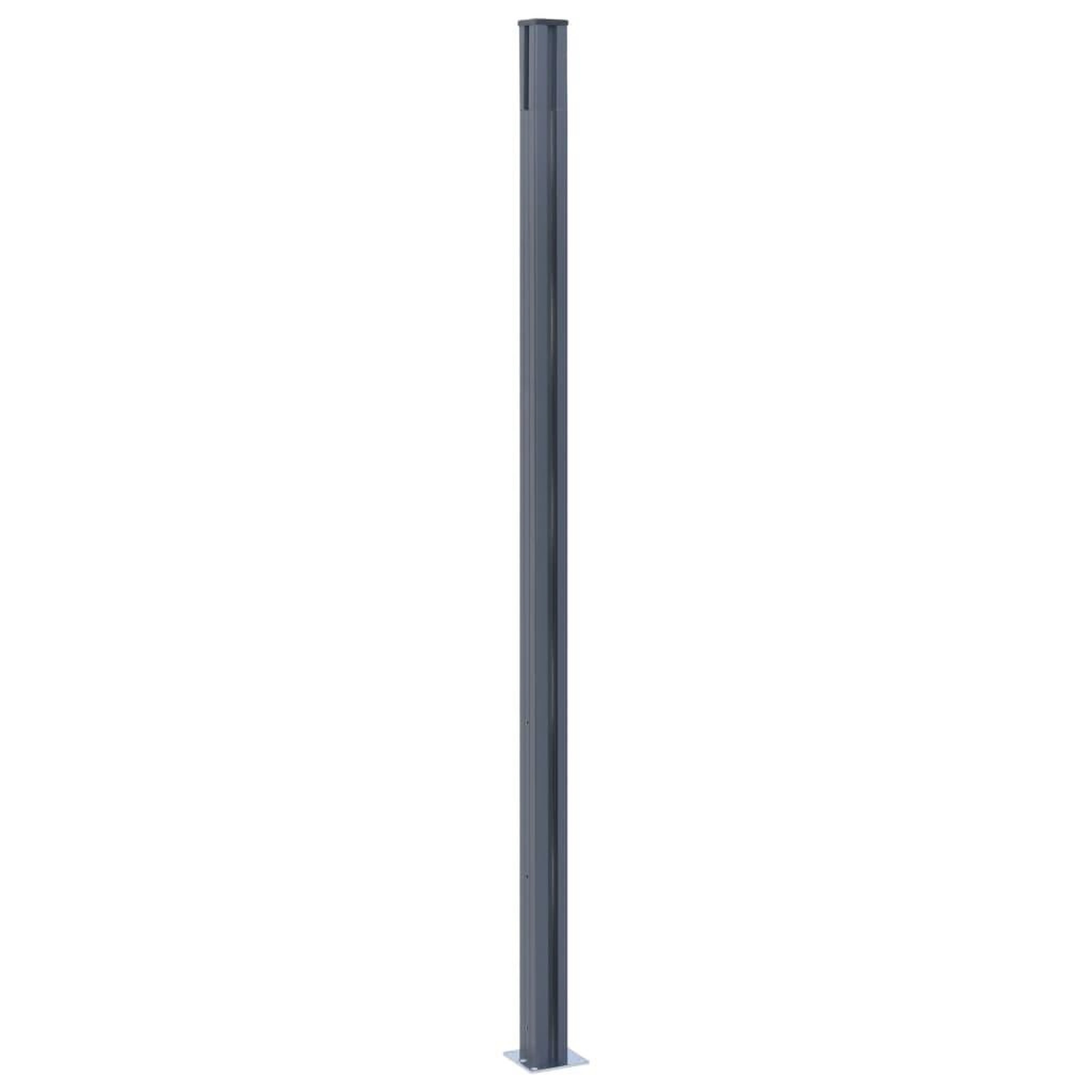 Voir la diapositive 5 : VIDAXL Poteaux de cloture 3 pcs Gris fonce 185 cm Aluminium