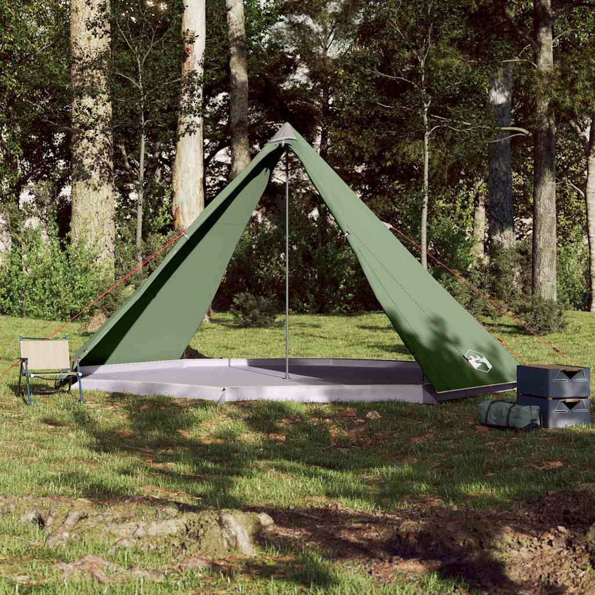 Voir la diapositive 3 : VIDAXL Tente familiale tipi 8 personnes vert impermeable