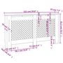 Voir la diapositive 6 : VIDAXL Cache-radiateur Blanc 152x19x81,5 cm MDF