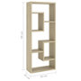 Voir la diapositive 6 : VIDAXL Etagere murale Chene sonoma 36x16x90 cm Bois d'ingenierie