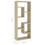 Voir la diapositive 6 : VIDAXL Etagere murale Chene sonoma 36x16x90 cm Bois d'ingenierie