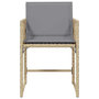 Voir la diapositive 5 : VIDAXL Chaises de jardin avec coussins lot de 4 melange beige