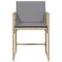 Voir la diapositive 5 : VIDAXL Chaises de jardin avec coussins lot de 4 melange beige