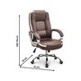 Voir la diapositive 3 : Habitat et Jardin Fauteuil de bureau en simili avec repose pieds  Maissa  - Marron