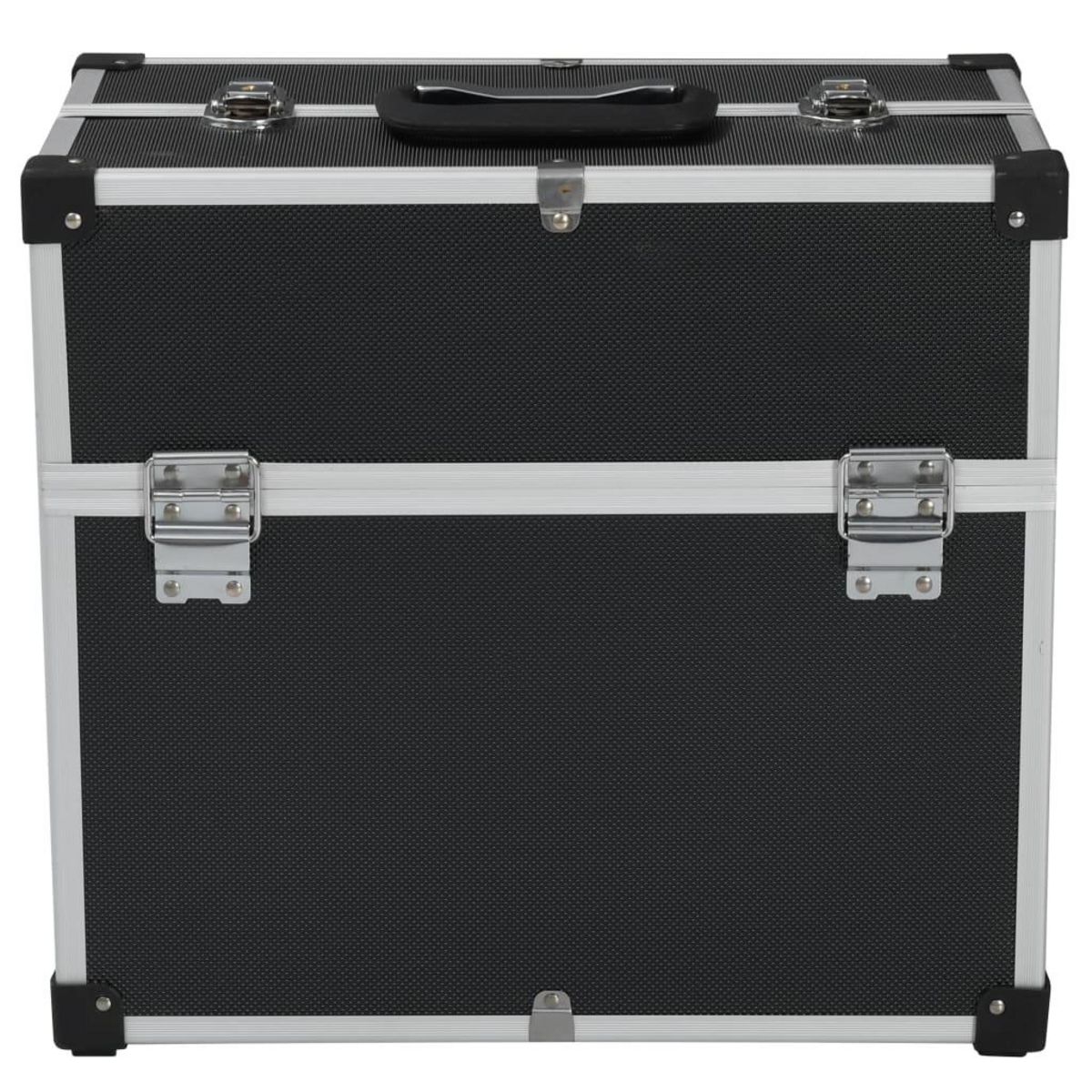 VIDAXL Boîte a outils 38x22,5x34 cm Noir Aluminium