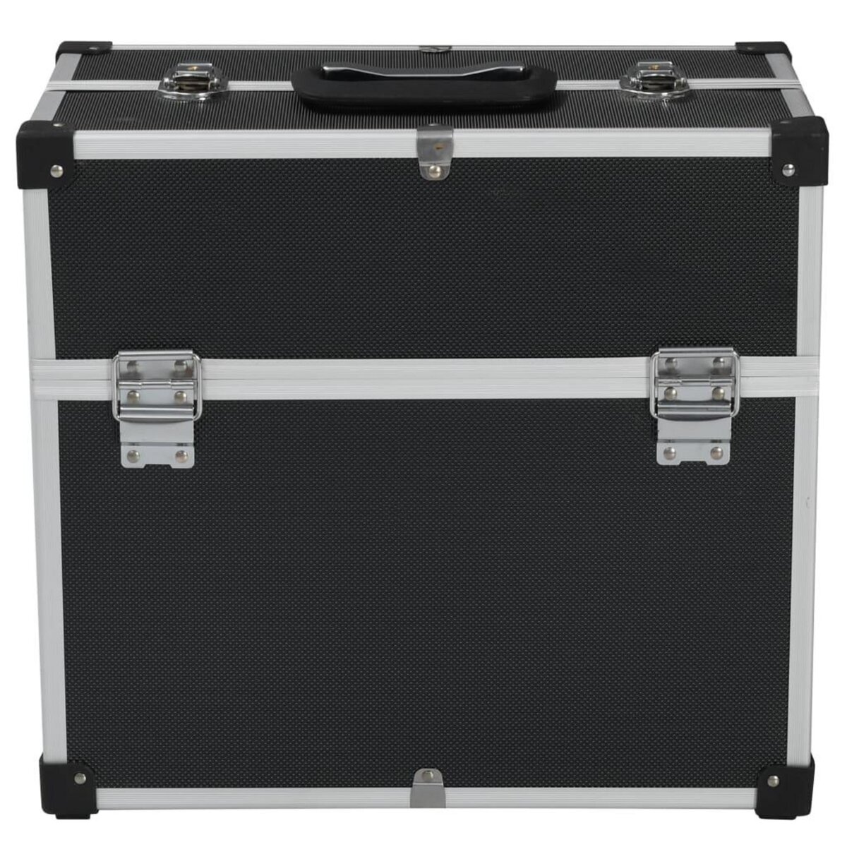 VIDAXL Boîte a outils 38x22,5x34 cm Noir Aluminium