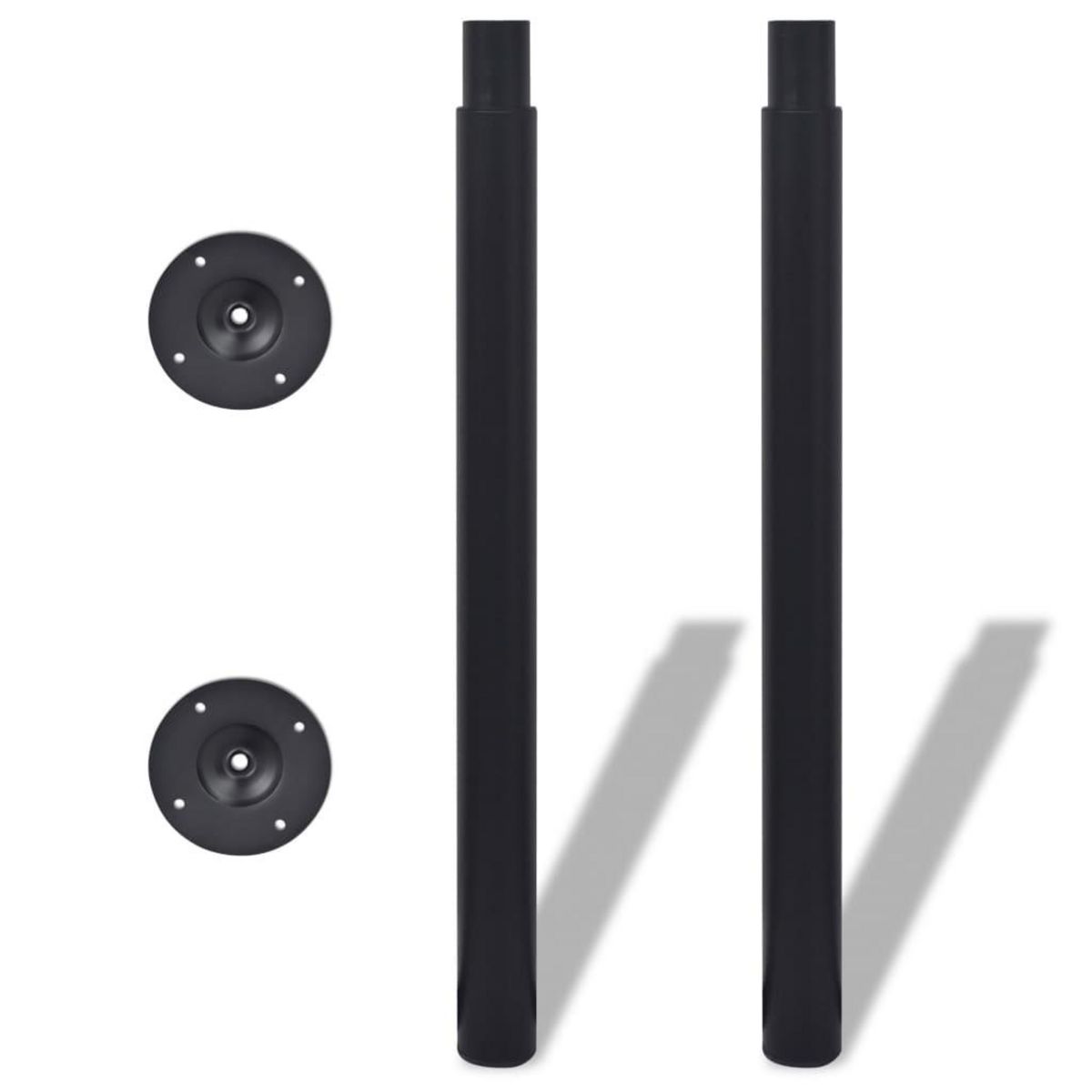 VIDAXL Pieds de table telescopiques 4 pcs Noir 710 mm - 1100 mm