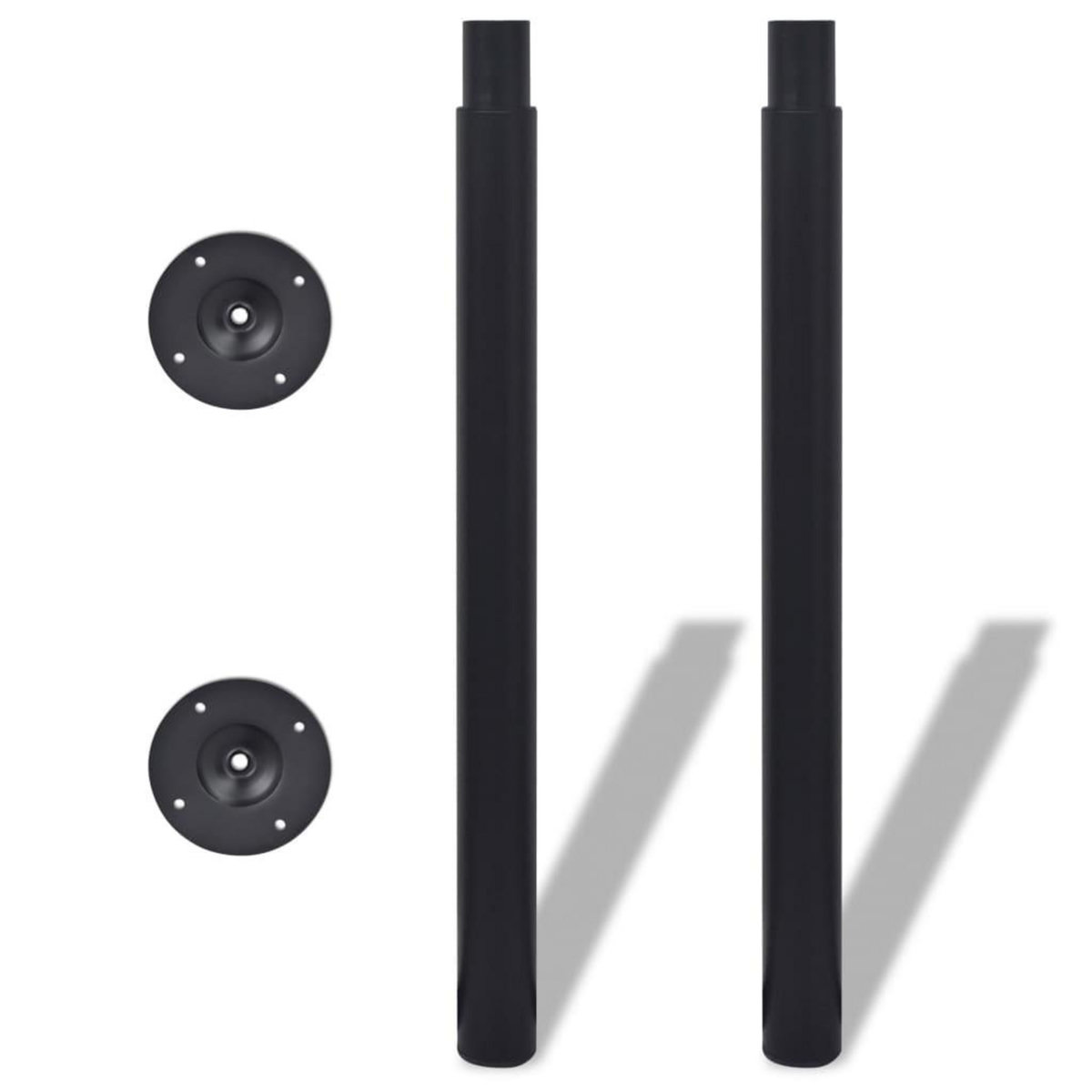 VIDAXL Pieds de table telescopiques 4 pcs Noir 710 mm - 1100 mm