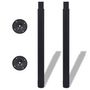 Voir la diapositive 3 : VIDAXL Pieds de table telescopiques 4 pcs Noir 710 mm - 1100 mm