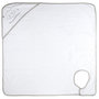 Voir la diapositive 1 : Paris Prix Cape de Bain Bébé  Attache Cou  70x70cm Blanc