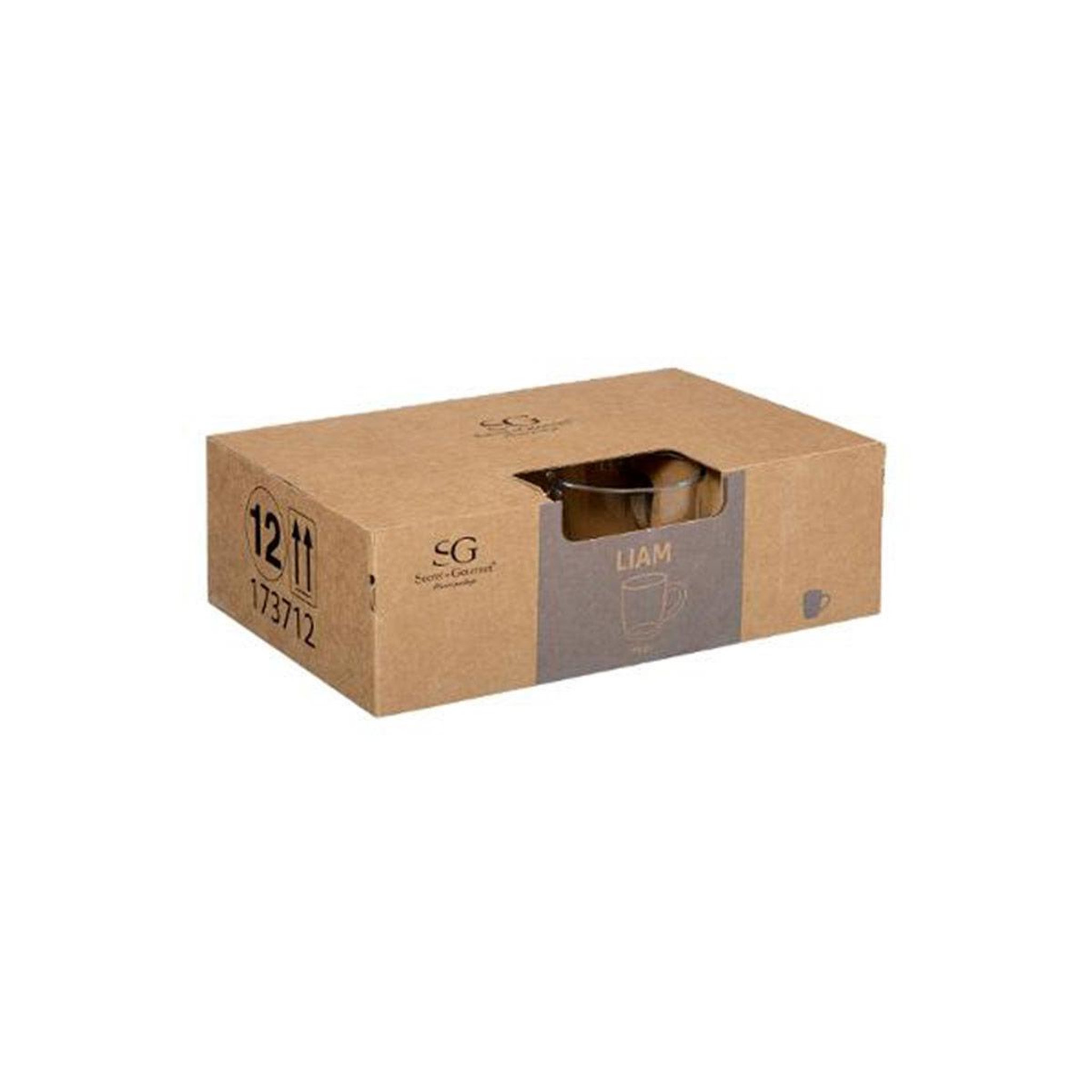 Voir la diapositive 2 : SECRET DE GOURMET Lot de 6 mugs  liam  34cl transparent