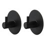 Voir la diapositive 2 : Paris Prix Lot de 2 Patères Adhésives Rondes  Fixeo  5cm Noir