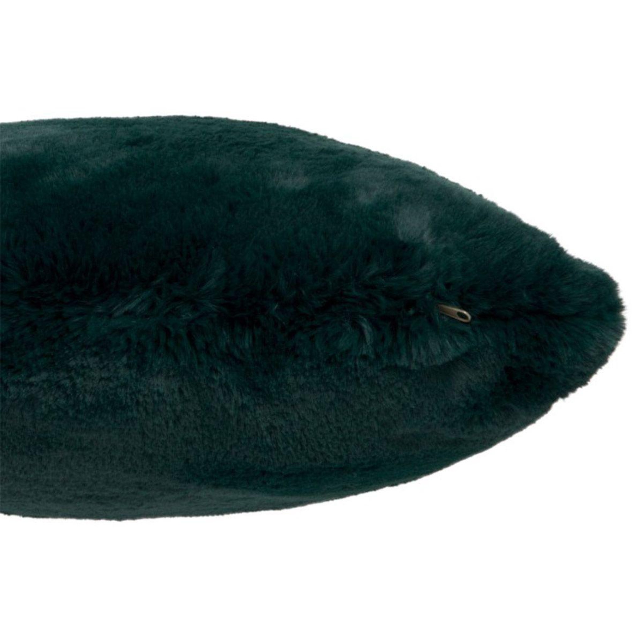 Voir la diapositive 2 : J-LINE Coussin imitation fourrure  cutie  45x45cm vert
