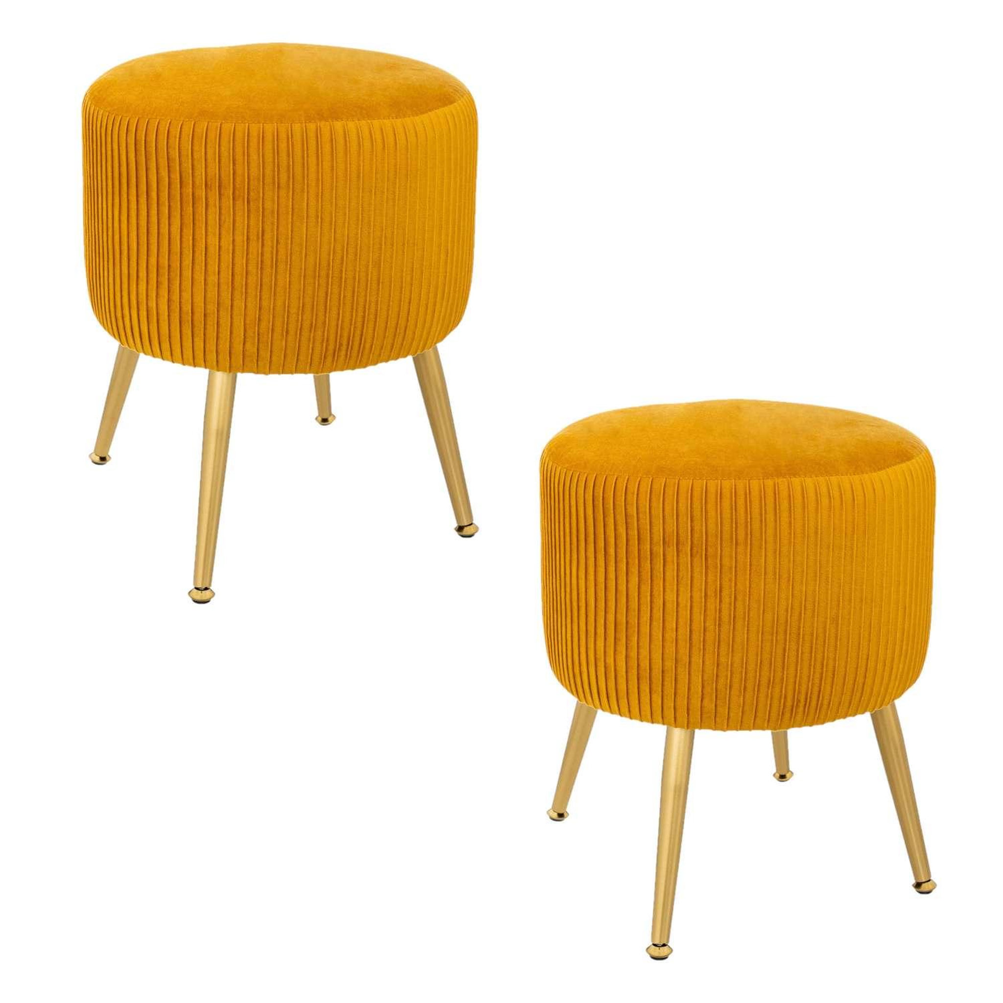 Voir la diapositive 1 : TOILINUX 2 Tabourets design velours Contempo Solaro