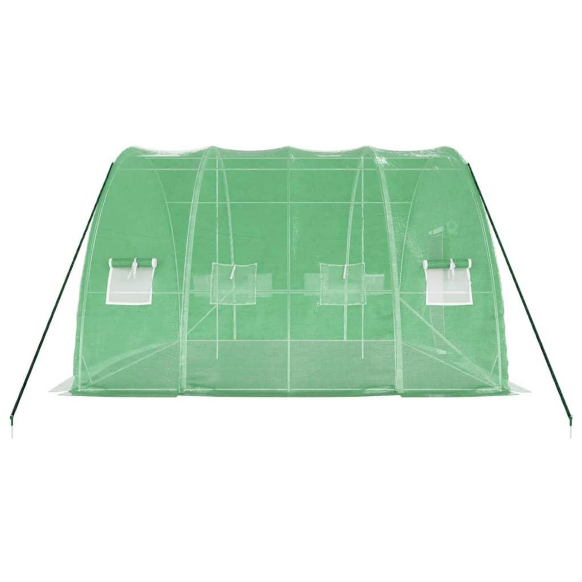 VIDAXL Serre avec cadre en acier vert 24 m^2 6x4x2,85 m
