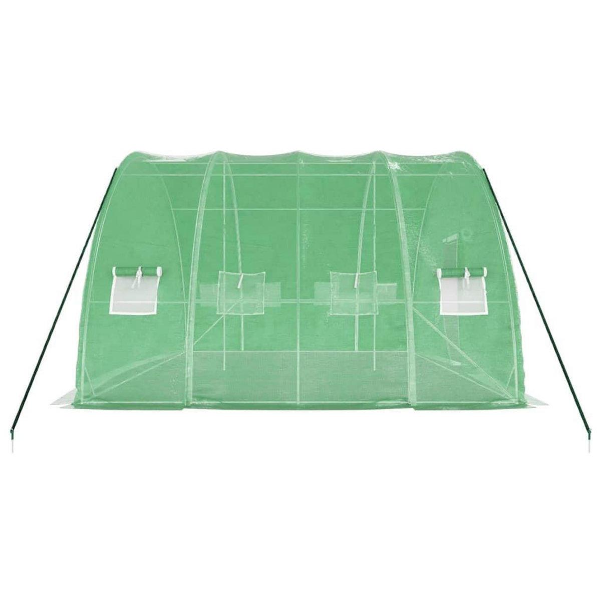 VIDAXL Serre avec cadre en acier vert 24 m^2 6x4x2,85 m