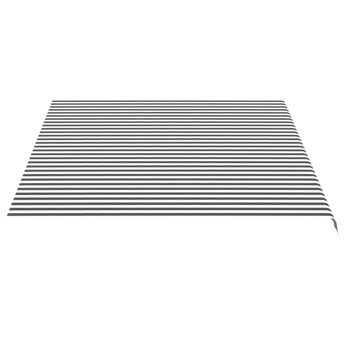 VIDAXL Tissu de remplacement pour auvent Anthracite et blanc 4,5x3,5 m