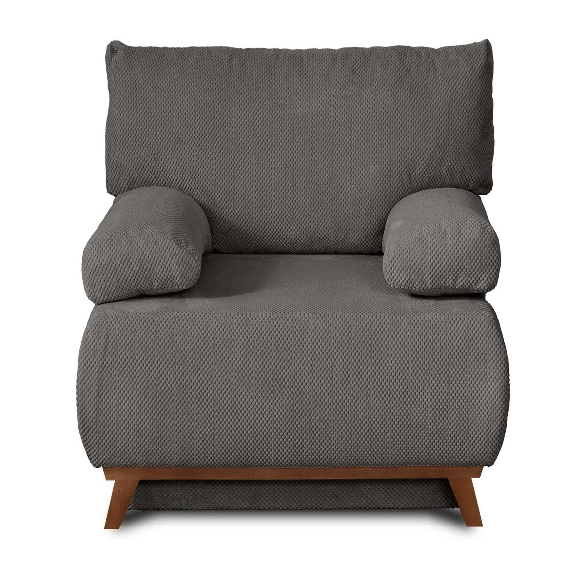 BEST MOBILIER Cristal - fauteuil - convertible avec coffre - en velours texturé