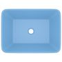 Voir la diapositive 3 : VIDAXL Lavabo de luxe Bleu clair mat 41x30x12 cm Ceramique