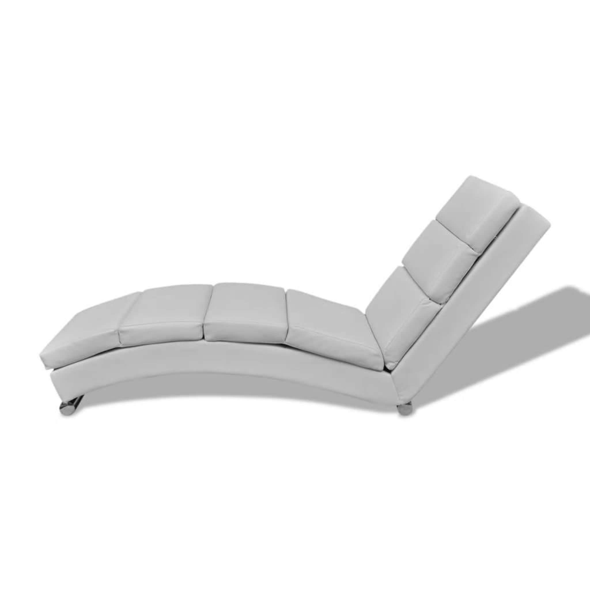 Voir la diapositive 4 : VIDAXL Chaise longue Blanc Similicuir