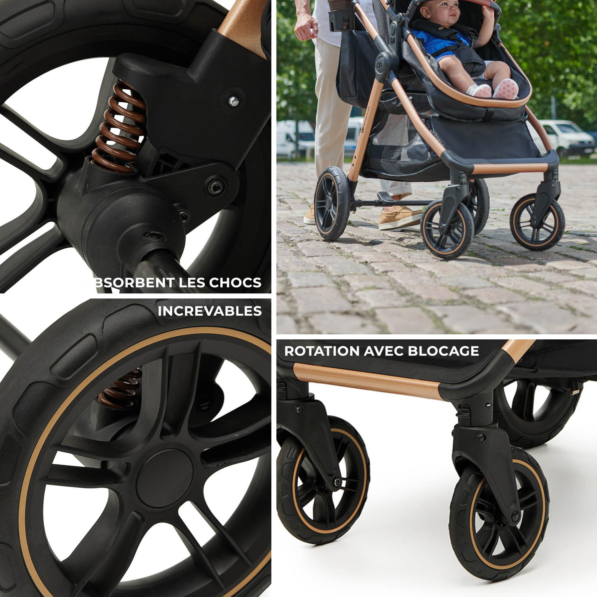 Voir la diapositive 5 : KINDERKRAFT Poussette multifonctionnelle 3 en 1 ESME PRO