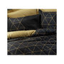 Voir la diapositive 4 : GENERIQUE Parure de lit - 1 housse de couette 140 x 200cm + 1 taies d'oreiller 60 x 60 cm - 100% coton renforcé - Imprimé graphique Noir