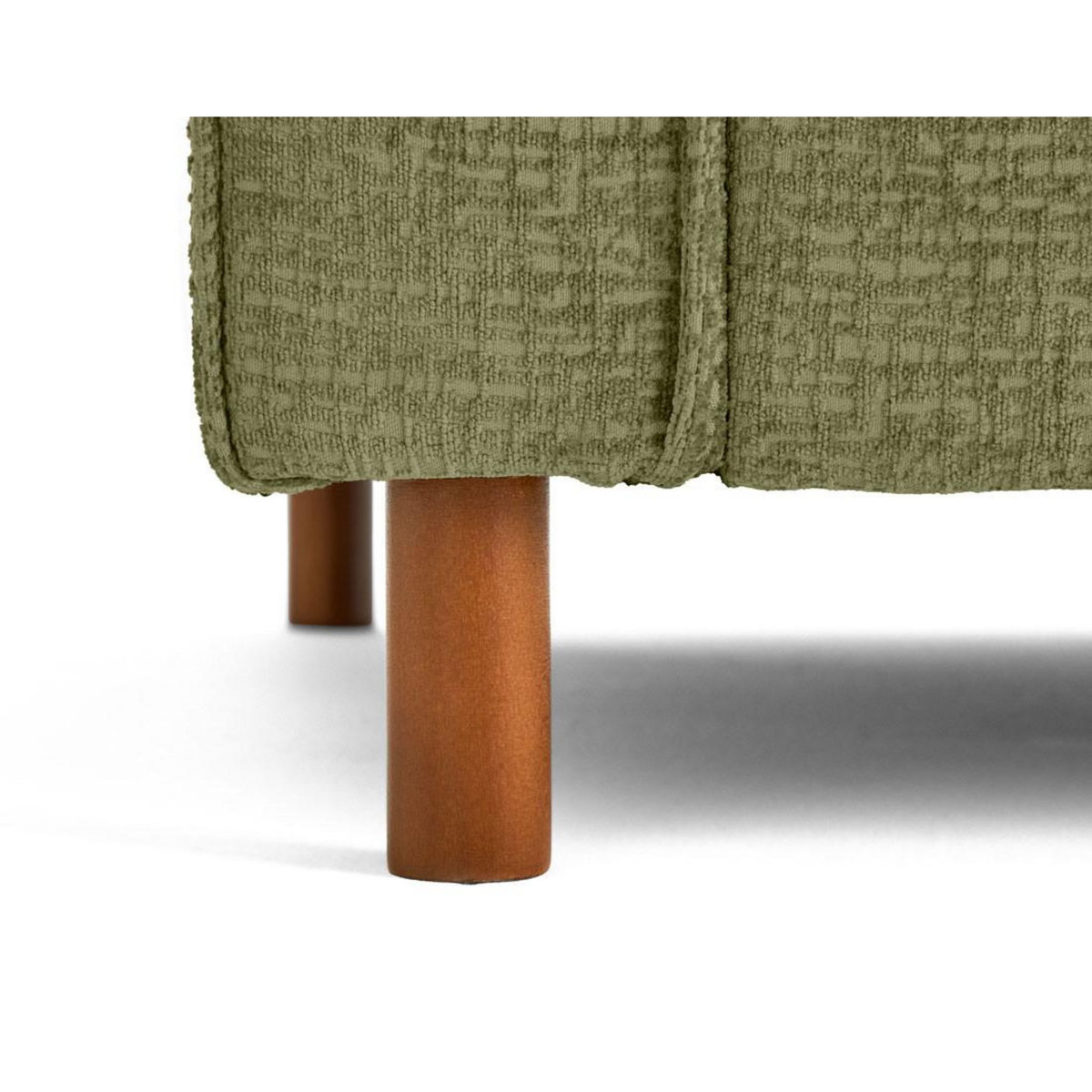 LISA DESIGN Jake - canapé droit 3 places convertible en tissu velours relief