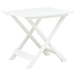 VIDAXL Table pliable de jardin Blanc 79x72x70 cm Plastique